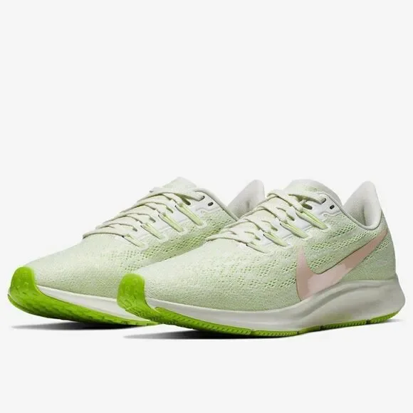 New Nike Air Zoom Pegasus 36 off white lime green Womens Running Shoes - Picture 2 of 15